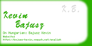 kevin bajusz business card